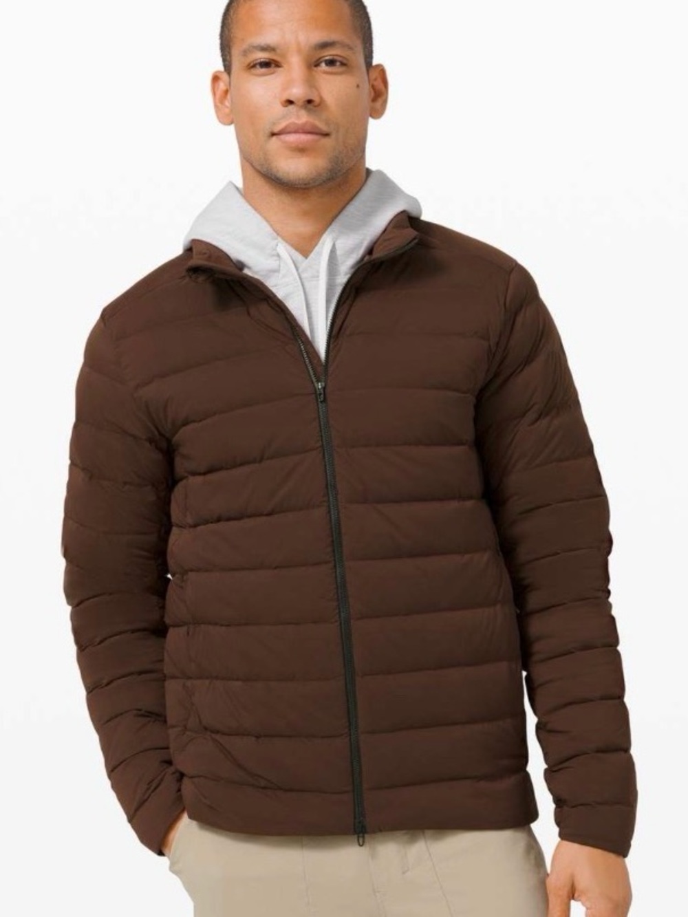 Lululemon Navigation Stretch Down Jacket-
Brown Earth